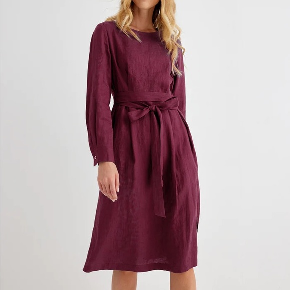 Linen midi dress - Picture 1 of 7
